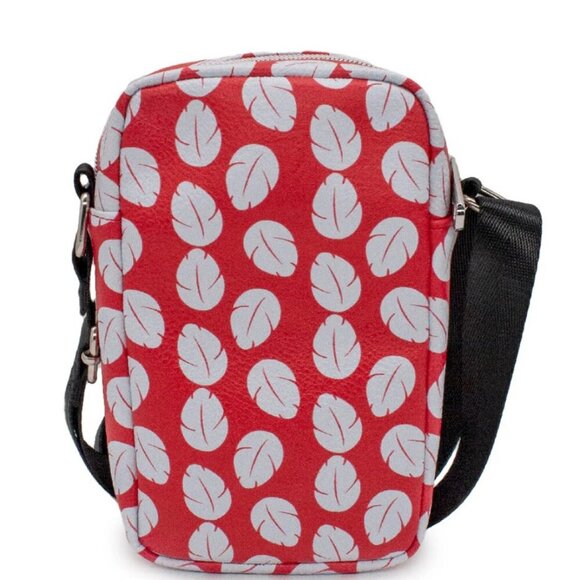 DISNEY LILO AND STITCH CROSSBODY BAG RED WHITE HAWAIIAN LEAVES KAWAII VERSATILE - Picture 9 of 9